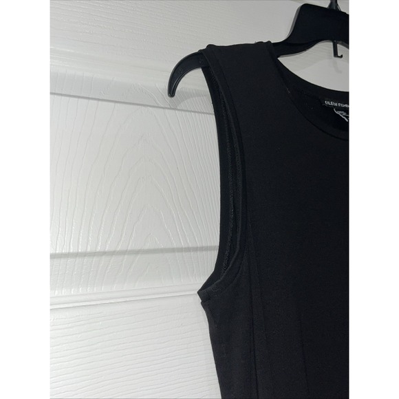 Eileen Fisher Black Sleeveless Tank Maxi Dress Size Small - Picture 6 of 8